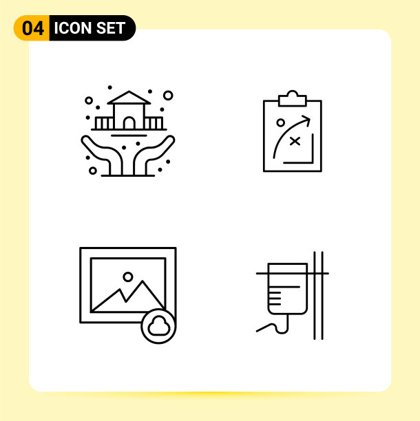 4个现代网站设计和创意图标图片下载