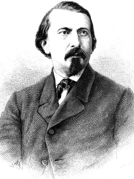 鲁道夫·冯·戈特谢尔，德国剧作家、史诗、叙述者、文学历史学家和文学评论家，1823-1909年图片下载