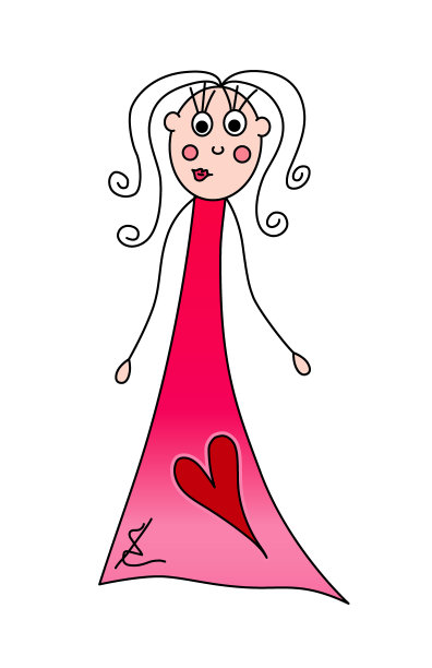 穿着粉红色裙子的时尚公主图片下载