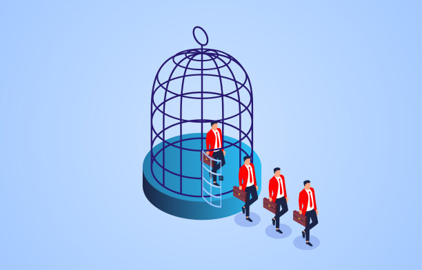 商人被释放，从敞开的笼子里出来图片下载