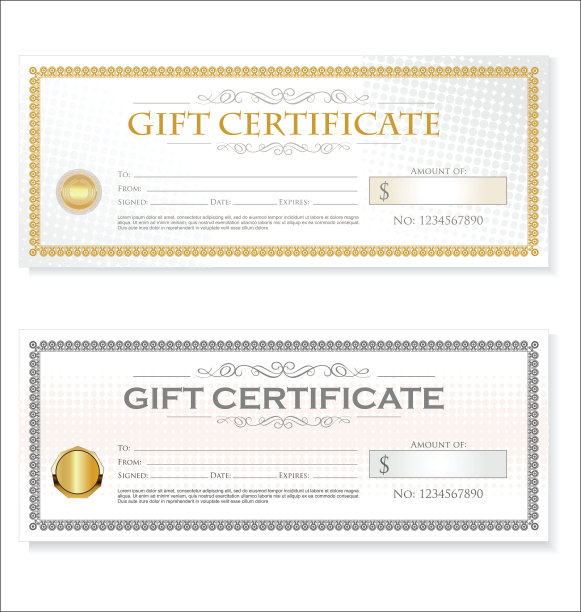 礼品券模板复古复古设计00021图片下载