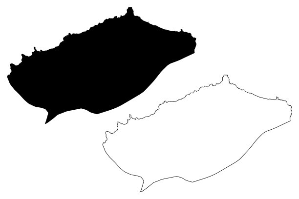 Ribeira Grande市(佛得角共和国，concelhos，佛得角，圣安托岛，列岛)地图矢量插图，涂鸦草图Ribeira Grande地图图片下载