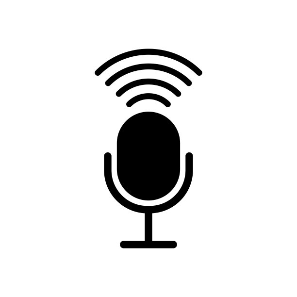 麦克风播客图标矢量设计模板图片下载