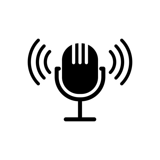 麦克风播客图标矢量设计模板图片下载
