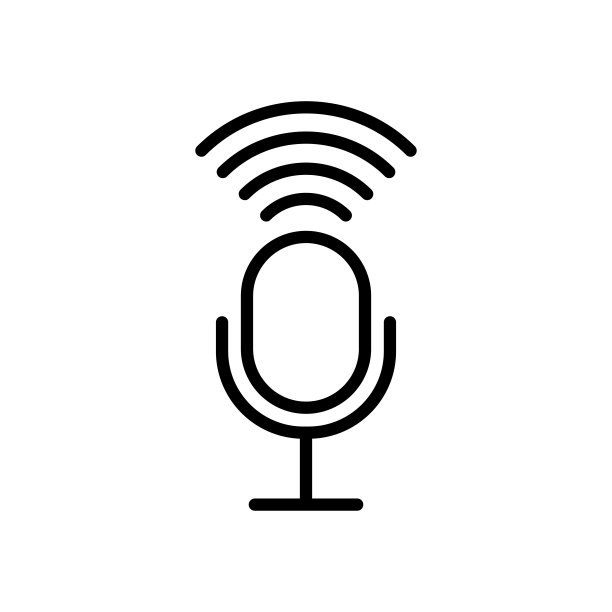 麦克风播客图标矢量设计模板图片下载