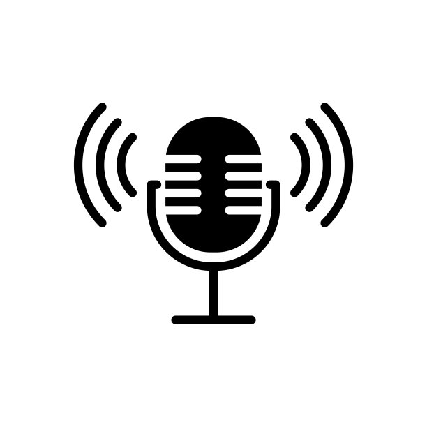 麦克风播客图标矢量设计模板图片下载