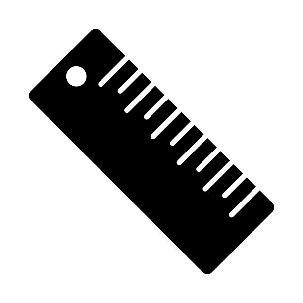 尺-文具图标矢量设计模板图片下载