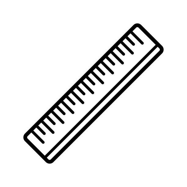 尺-文具图标矢量设计模板图片下载