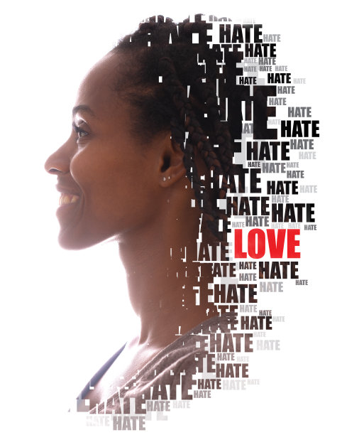 一幅结合了数字插图的肖像图片下载