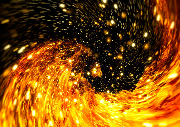 螺旋火焰的3D插图图片下载