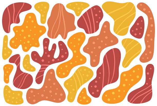 现代抽象背景，有机形状的沙棕色的颜色图片下载