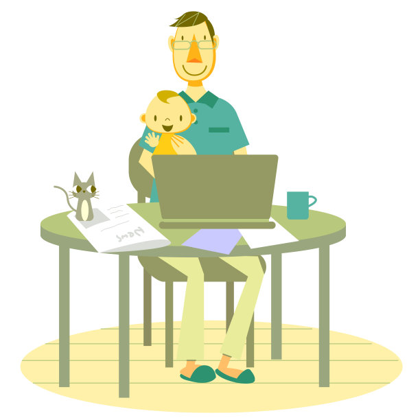 在家带孩子工作图片下载