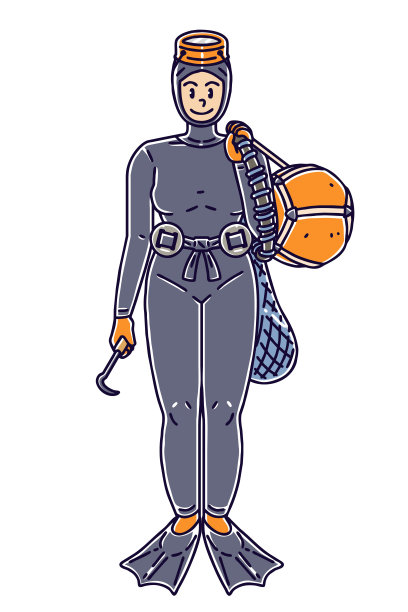 矢量插图的“海yeo”。济州岛，济州岛现代少女插画。图片下载