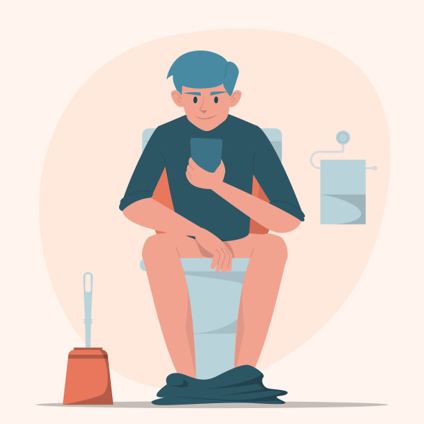 一个男人坐在马桶上玩手机图片下载