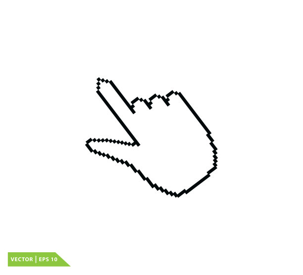 光标图标矢量标志设计模板图片下载