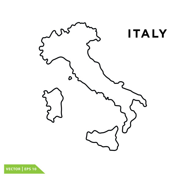 意大利地图图标矢量设计标志模板图片下载