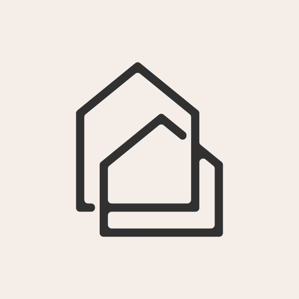房屋住宅抵押贷款屋顶建筑师复古矢量图标插画图片下载