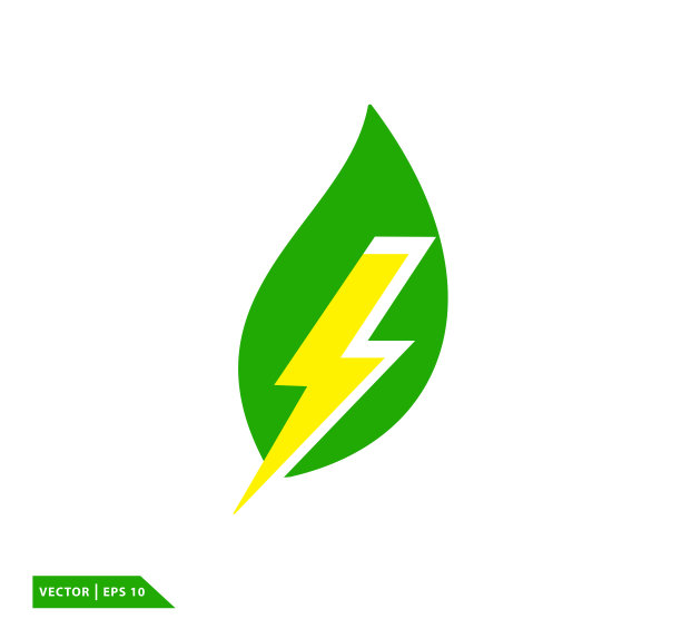 叶绿色生态图标矢量标志模板图片下载