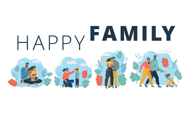 家庭成员共度时光图片下载