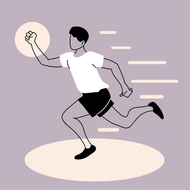 男人跑步或慢跑，男人运动员跑步素材图片