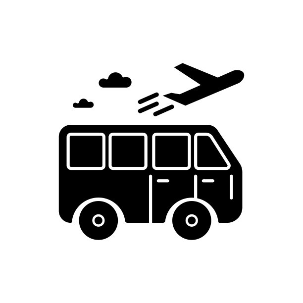 旅行意味着平面设计长长的阴影字形图标。交通工具旅行。公共交通旅游站。飞机起飞。白色空间上的剪影符号。向量孤立的插图图片下载