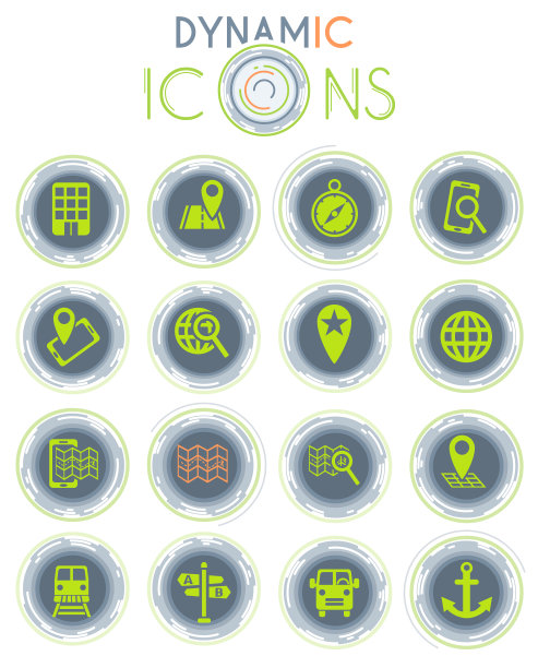 导航运输地图动态图标图片下载