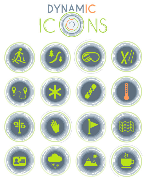 滑雪动态图标图片下载