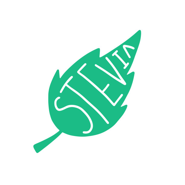 甜菊糖甙的迹象。不添加糖，天然甜味剂。健康食品概念图标。图片下载