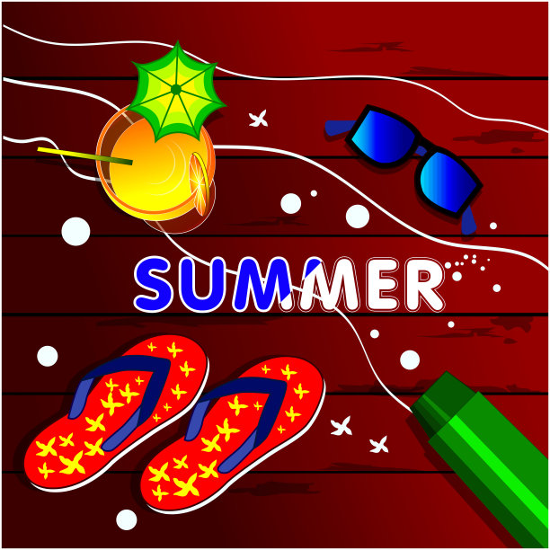 夏天美丽的插图图片下载