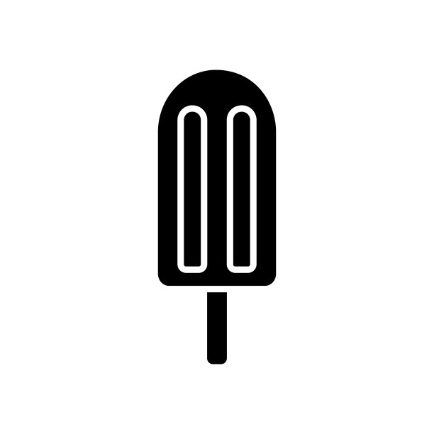 剪纸剪影冰棒图标图片下载