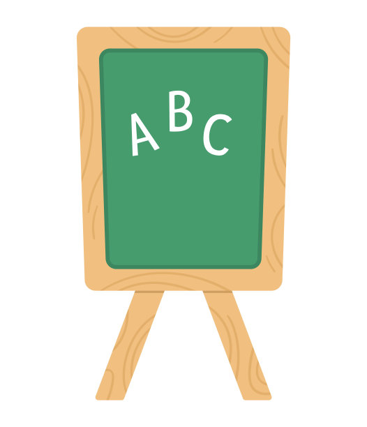 矢量垂直粉笔板插图。回到学校教育剪贴。可爱的平板风格的黑板。孩子们的有趣图片图片下载