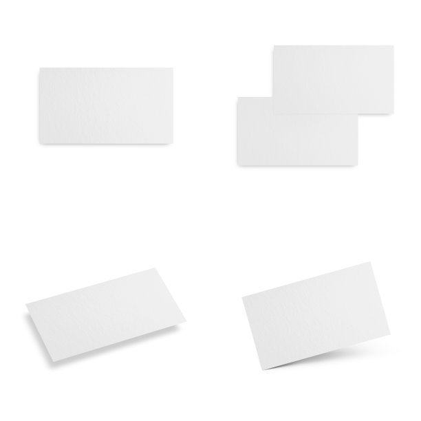 一套名片，模板品牌身份，模型模板上孤立的白色背景，3d插图图片下载