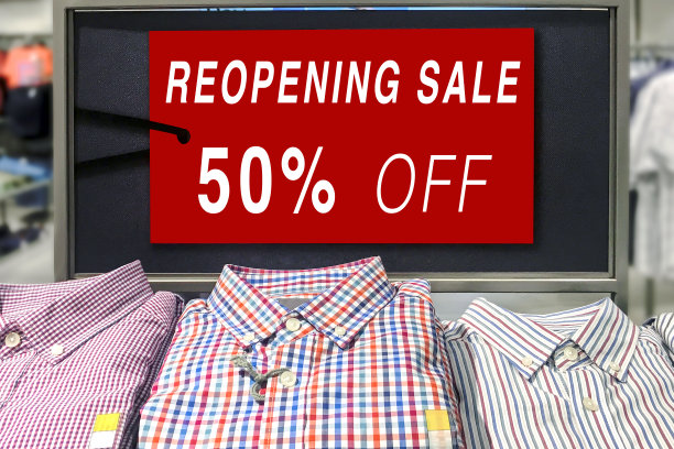服装店重新开放销售标志图片下载