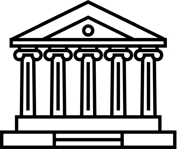 博物馆线图标概念标志轮廓图片下载