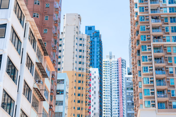 位于香港的一幢公寓大楼图片下载