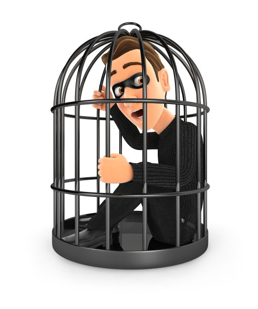 3d小偷被锁在笼子里图片下载