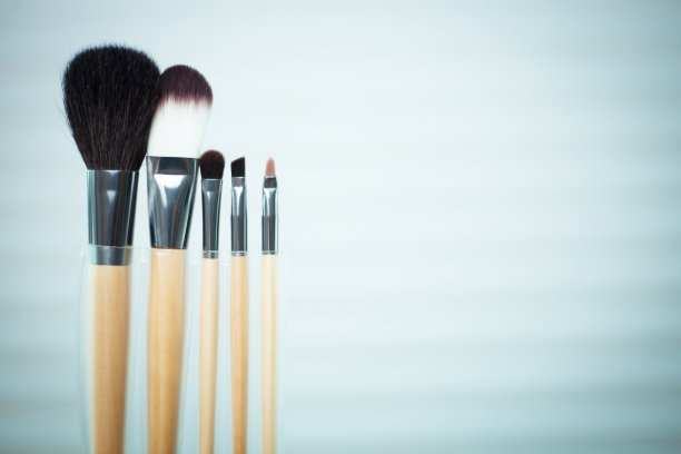 特写的专业化妆刷图片下载