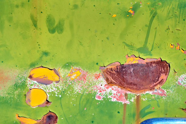 生锈的铁皮。工业背景。图像可以用作背景。效应,腐蚀。图片下载