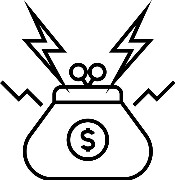 小钱包线图标概念标志轮廓图片下载