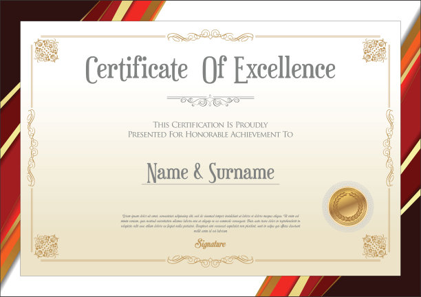 证书或文凭复古复古设计图片下载