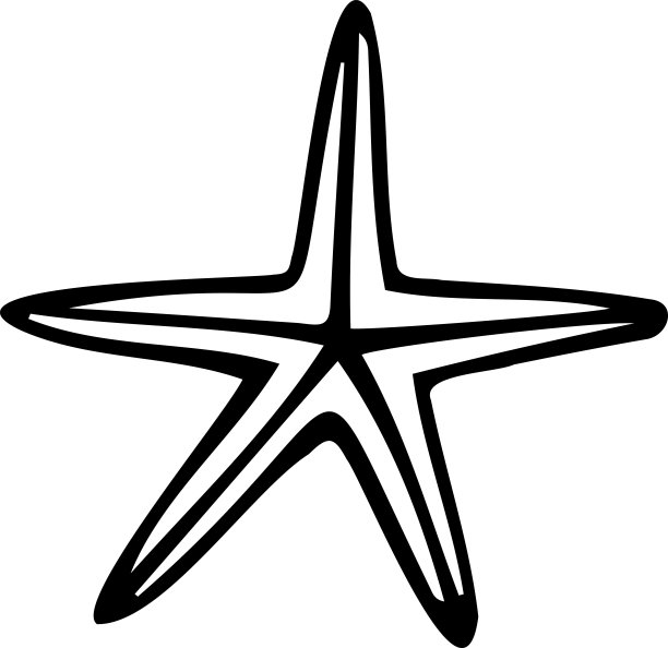 向量元素,涂鸦。海星。海的主题。图片下载