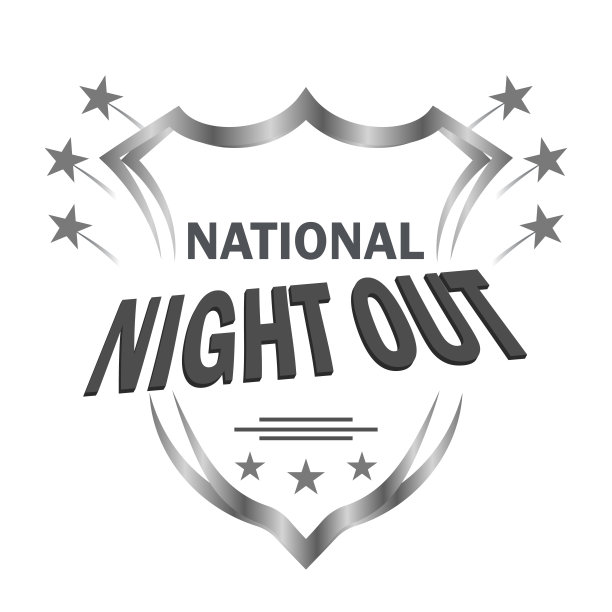 “National Night Out”是一个海报设计标志，每年8月的第一个星期二在美国举行，目的是提高公众对警察、消防、救护车和其他紧急服务工作的认识。图片下载