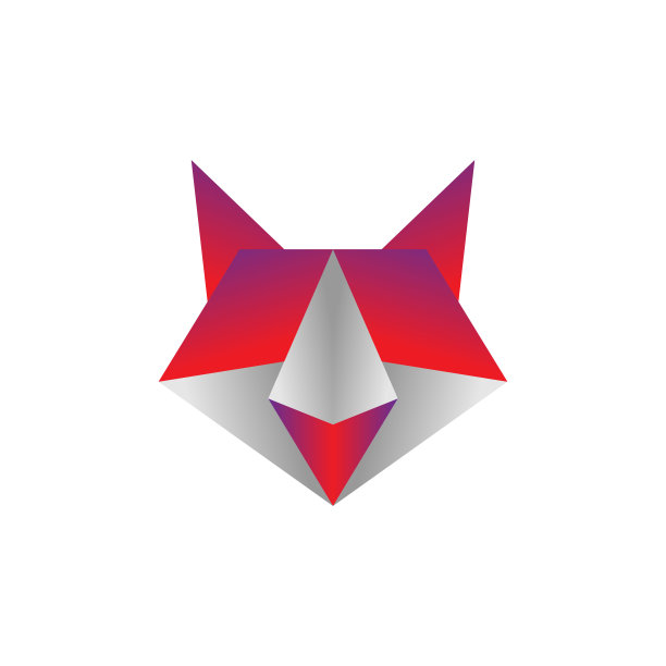 折纸狐狸彩色矢量插图设计模板图片下载