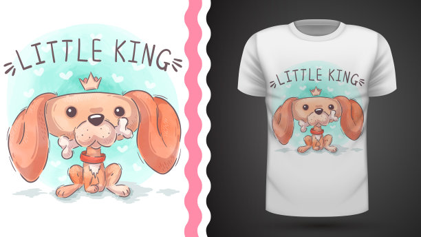 小国王狗-印花t恤的想法图片下载