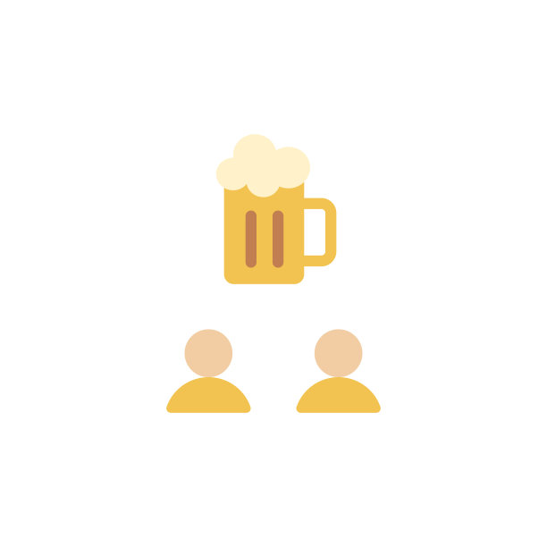 啤酒瓶图标：国际啤酒日元素图片下载