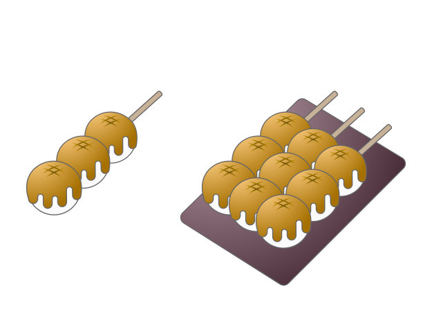 日本饺子的插画图片下载