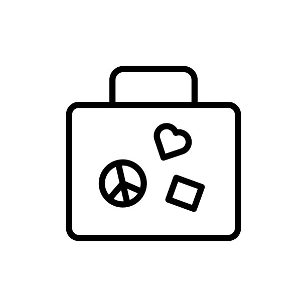 公文包，贴纸图标。花童图标的简单线条、轮廓矢量元素，适用于UI和UX、网站或移动应用程序图片下载