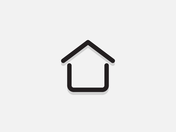 平面设计矢量Home图标，黑白形状按钮。房子符号矢量插图。孤立的呆在家里的标志。现代商业元素。图片下载