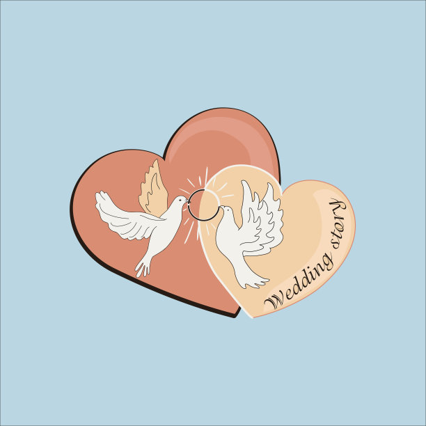 婚礼的标签标识图片下载