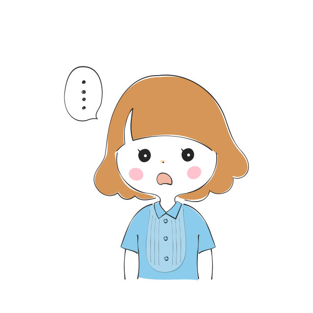 矢量插图的一个年轻女子与各种面部表情图片下载